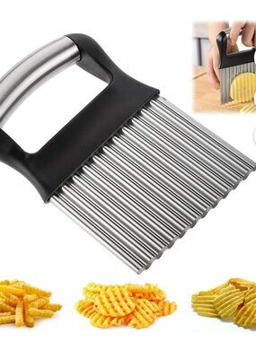 Sharp Blade Vertical Force Potato Cutter Easy to Clean, Wavy Potato Chips Stain